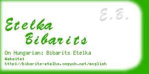 etelka bibarits business card